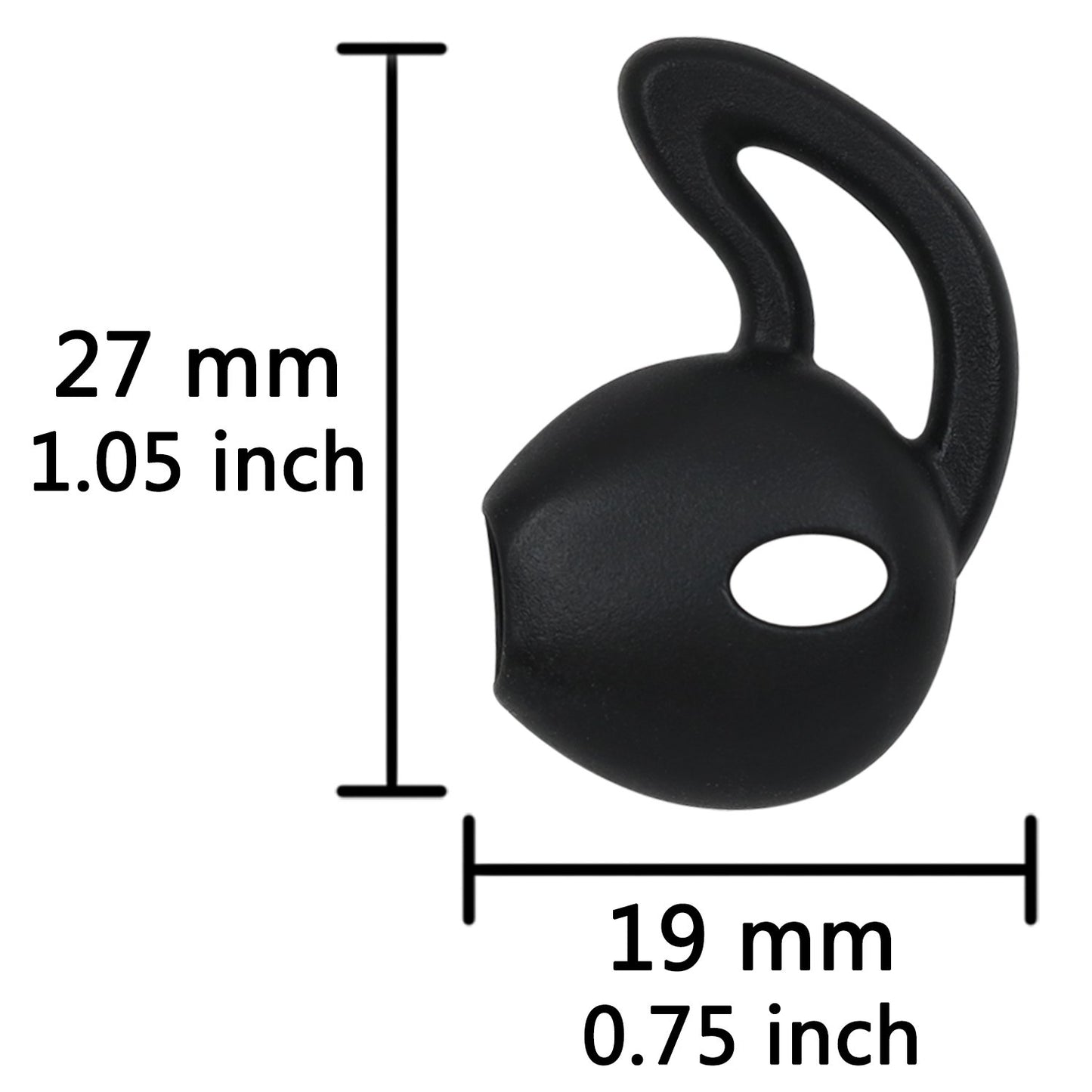 Earpods Ear Gel, Ear Tips for iPhone, Ear Buds Tips Bumper, ALXCD 4 Pair Black Anti-Slip Soft Silicone Replacement Earbud Tips for Earphone of iPhone