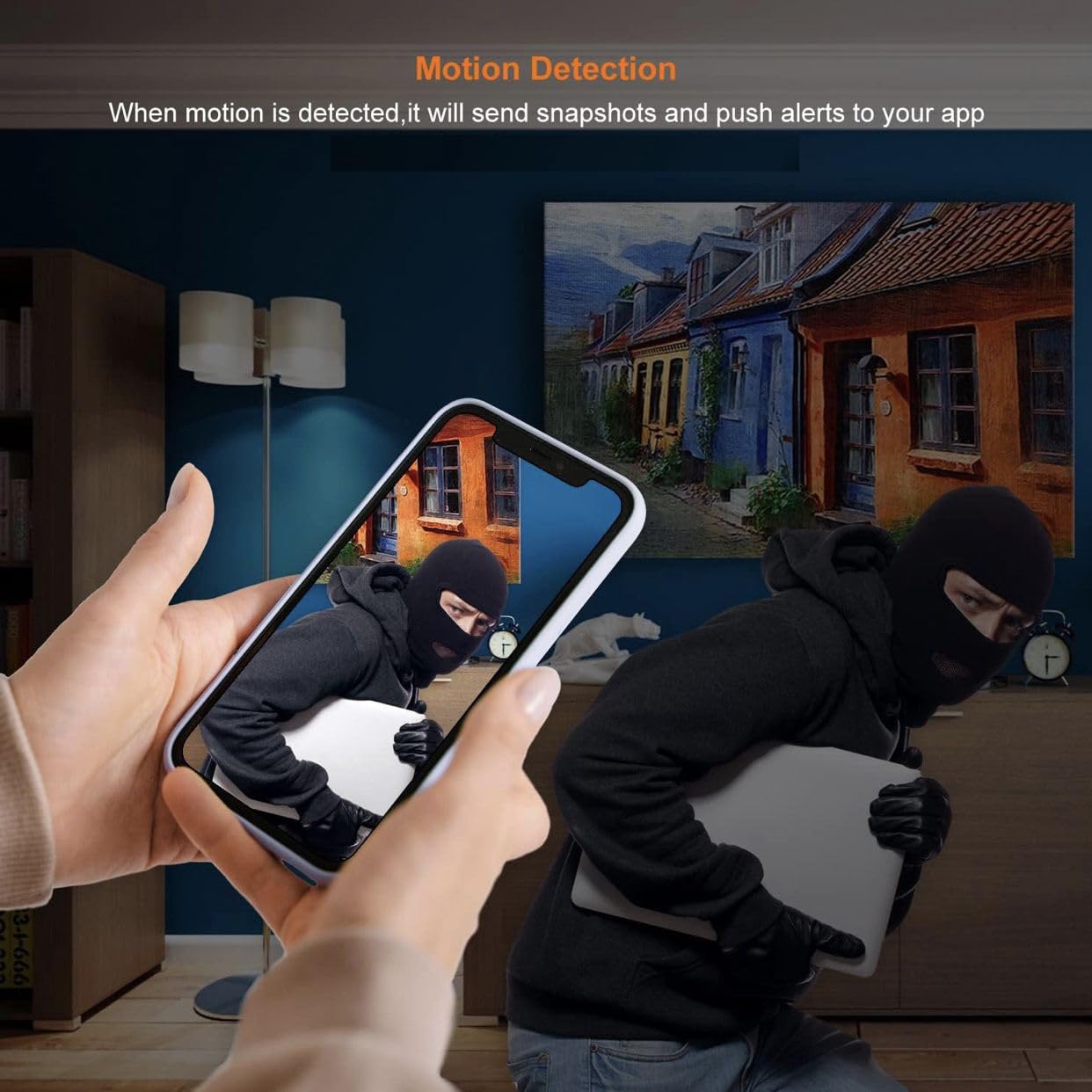 VAIMEST Home Spy Smart 1080P Mini Camera WiFi Security Video Nanny Hidden Baby Monitor Camera Night Vision Motion Detection with App Live Feed