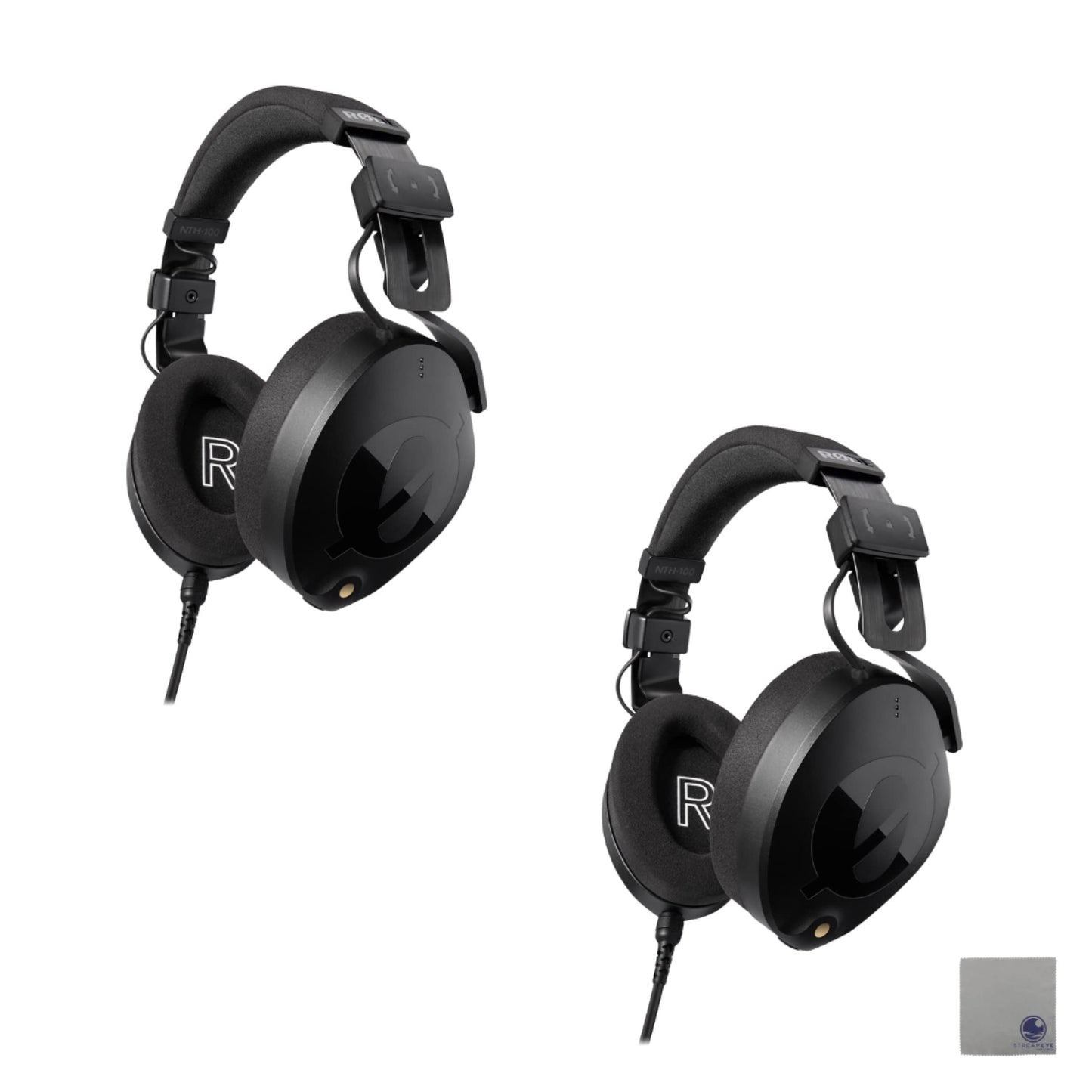 Rode NTH-100 Professional Over-Ear Headphones with StreamEye Polishing Cloth (Pair)