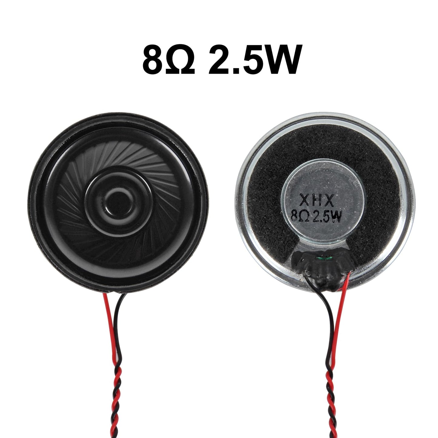 DWEII 5PCS 36 mm 2.5W 8 Ohm Diameter Metal Shell Round Internal Magnetic Speaker, Loud Micro Speaker