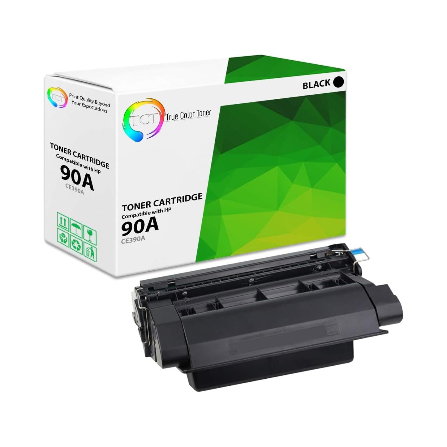 TCT 90A Toner Cartridge - Compatible Replacement for HP 90A CE390A Black Works with HP LaserJet Enterprise M4555 MFP, 600 M601 M602 M603 Printers