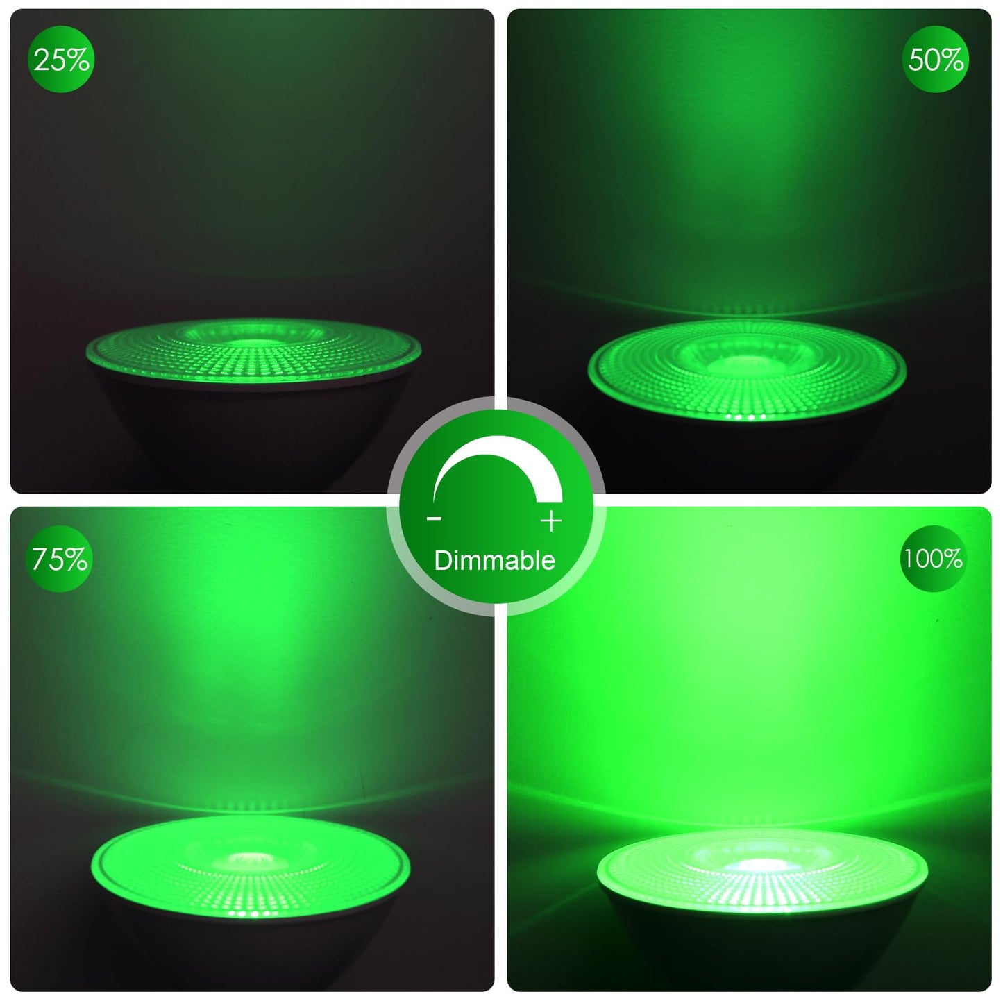 ENERGETIC Green Par38 LED Flood Outdoor Light Bulb, 16W (90Watt Equivalent), Dimmable, E26 Base, for Christmas Halloween Thanksgiving-Party