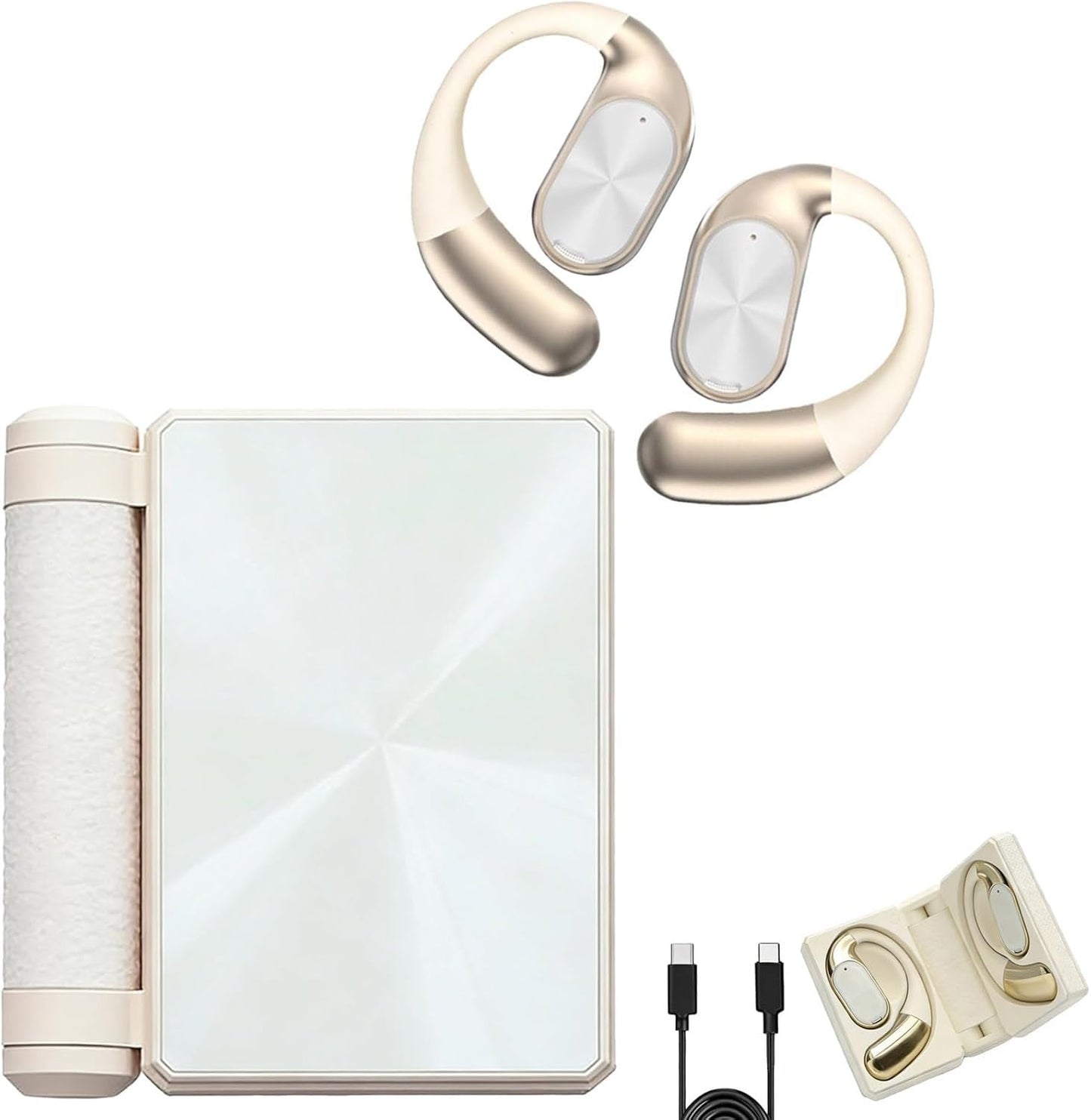 Narshton Open-Ear Headphones, Bluetooth 6.0 Wireless Earphones White