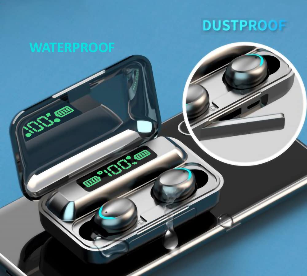 VOLTSTECH Bluetooth Wireless Headphones,TWS F9 with Noise canceling Earbuds with Mic HiFi Stereo Waterproof Sports Headset for Cell Phones and pc…