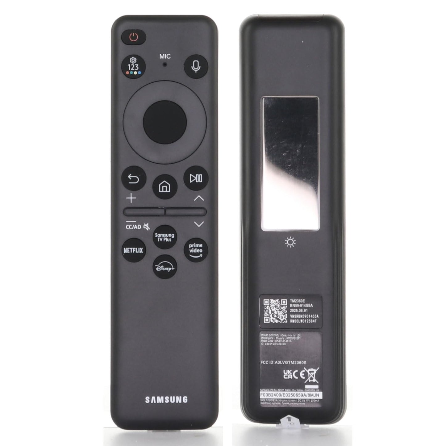 Dan's Originals BN59-01455A / TM2360E Eco Smart TV Remote Control | Voice | SolarCell - Compatible with Samsung TV's QLED TV Series S95C, LS03D, QN50