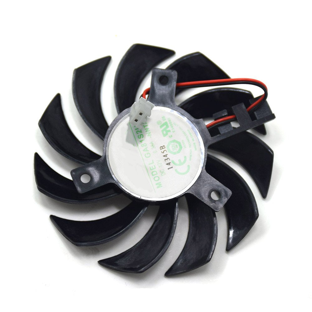 Graphics Fan for GT430 GT440 GT630 75MM GA81S2U -NNTB DC 12V 0.38A 2Pin Cooling Fan