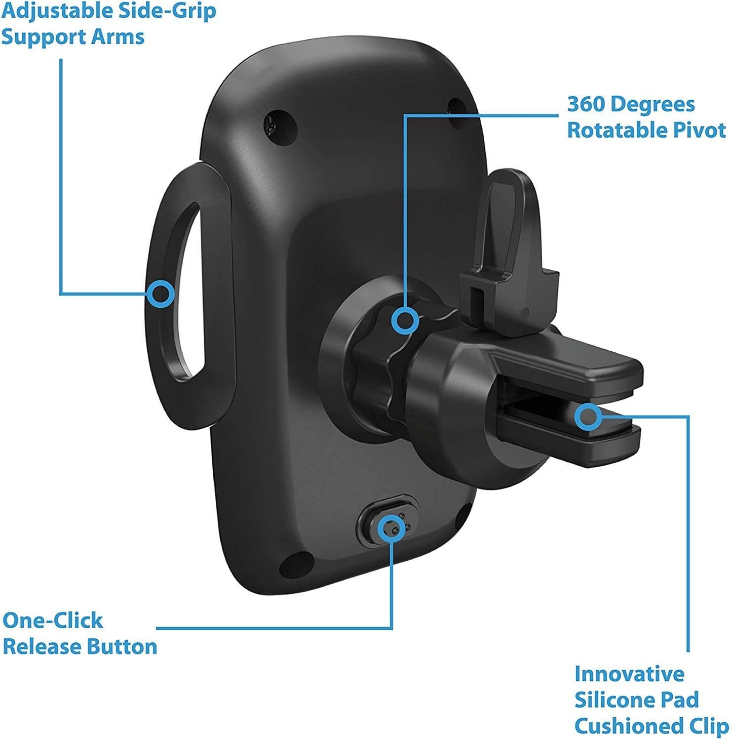 Beam Electronics Car Phone Holder Mount, Phone Car Air Vent Mount Holder Cradle Compatible for iPhone 12 11 Pro Max XS XS XR X 8+ 7+ SE 6s 6+ 5s 4