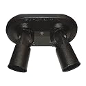 Lampholder, Double, BlkPAR38, 2-150W
