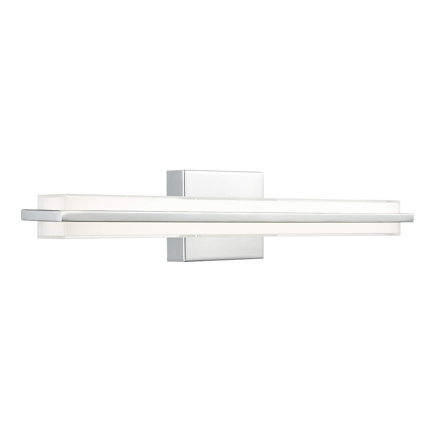 Linea di Liara Dario 24 Inch LED Vanity Light Bar Bathroom Lights Over Mirror and Bathroom Sink Led Light Polished Chrome Modern Bathroom Wall