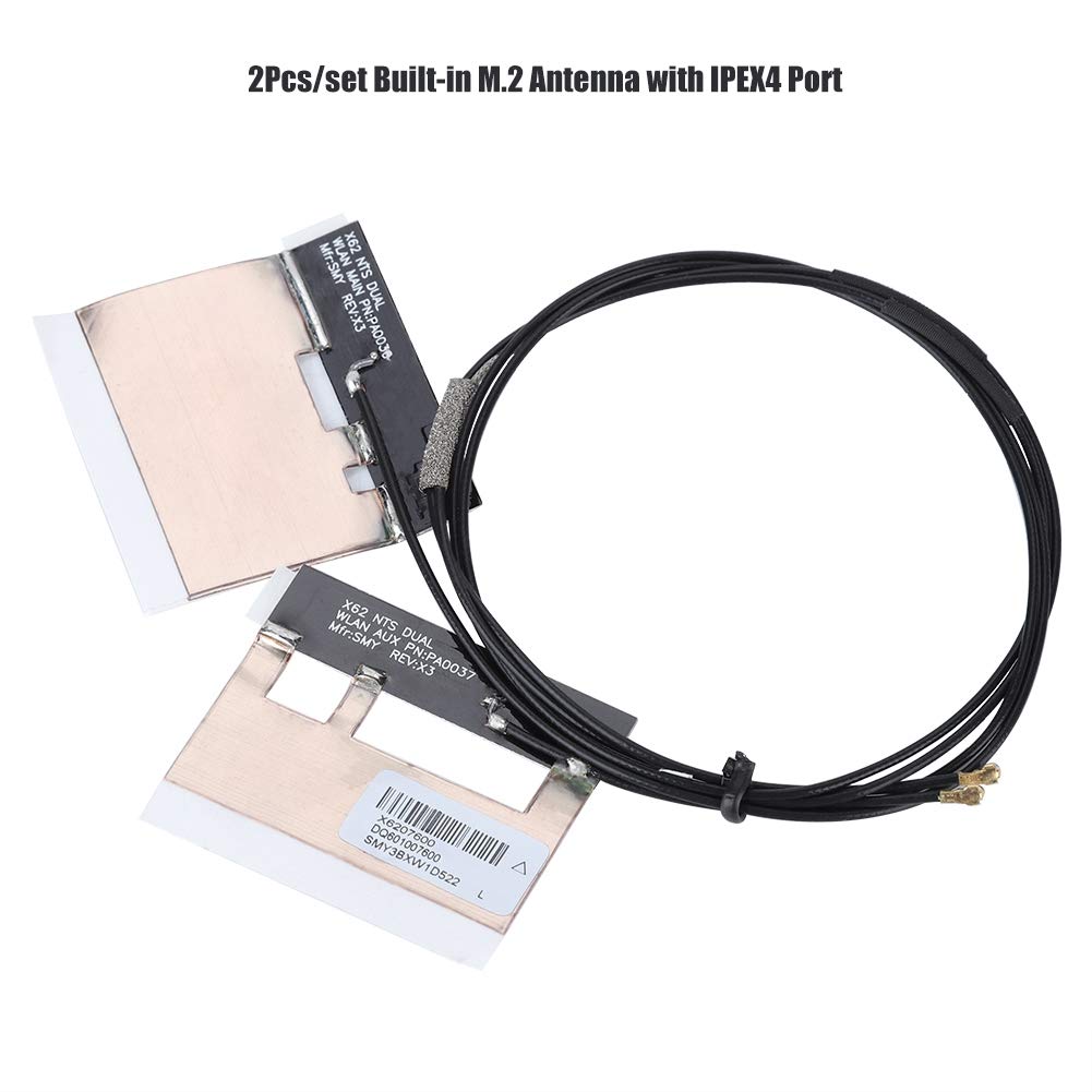 Wendry Built-in M.2 Antenna with Port Strong Receiving 2.4/5G Antenna Frequency Suitable for All Kinds of Minicomputer, Notebook Computer, Tablet DIY