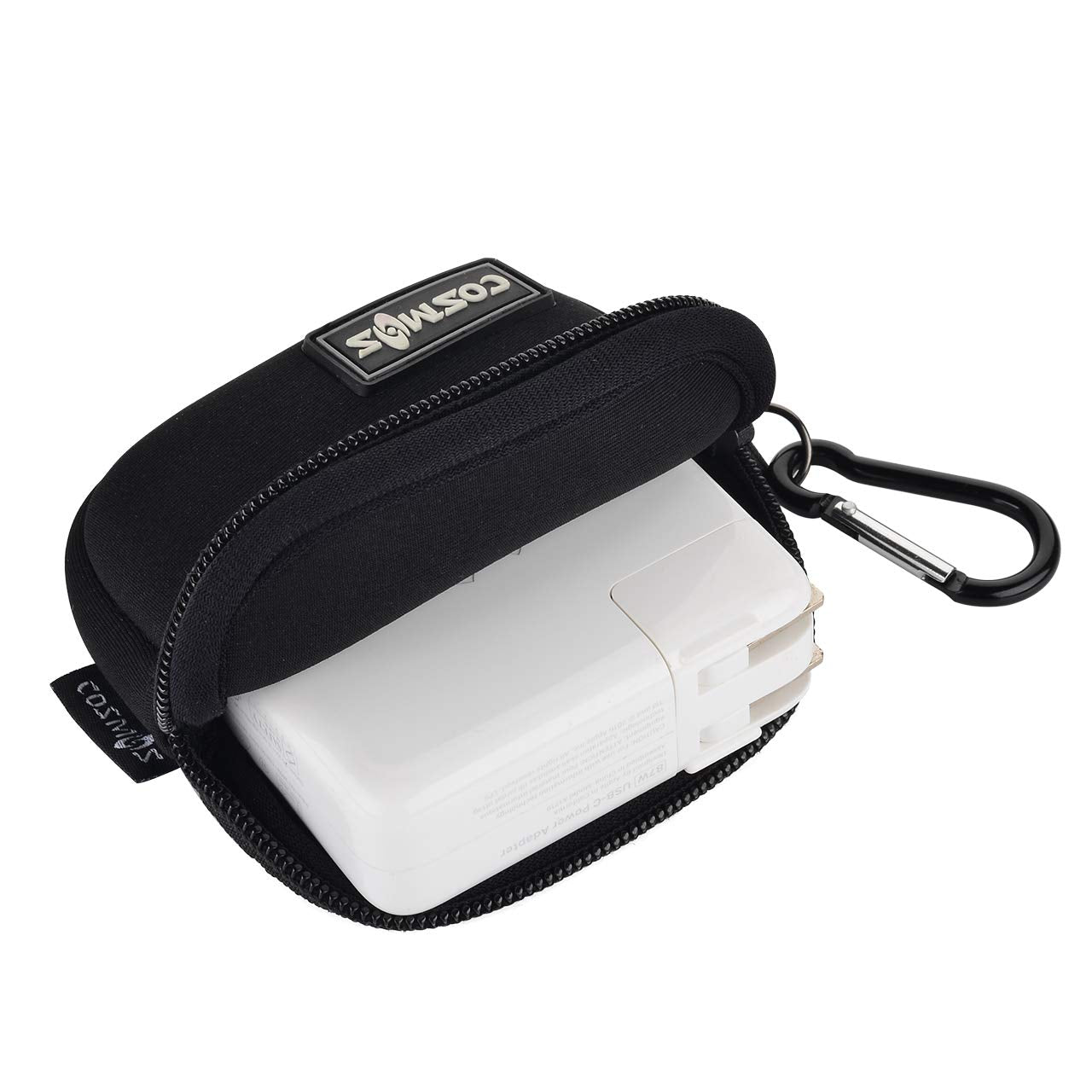 CM Pack of 2 Mini Pouch Case Bag Small Travel Storage Carrying Bag Compatible with MagSafe Power Adapter, Laptop Accessories Cables, Cords, USB