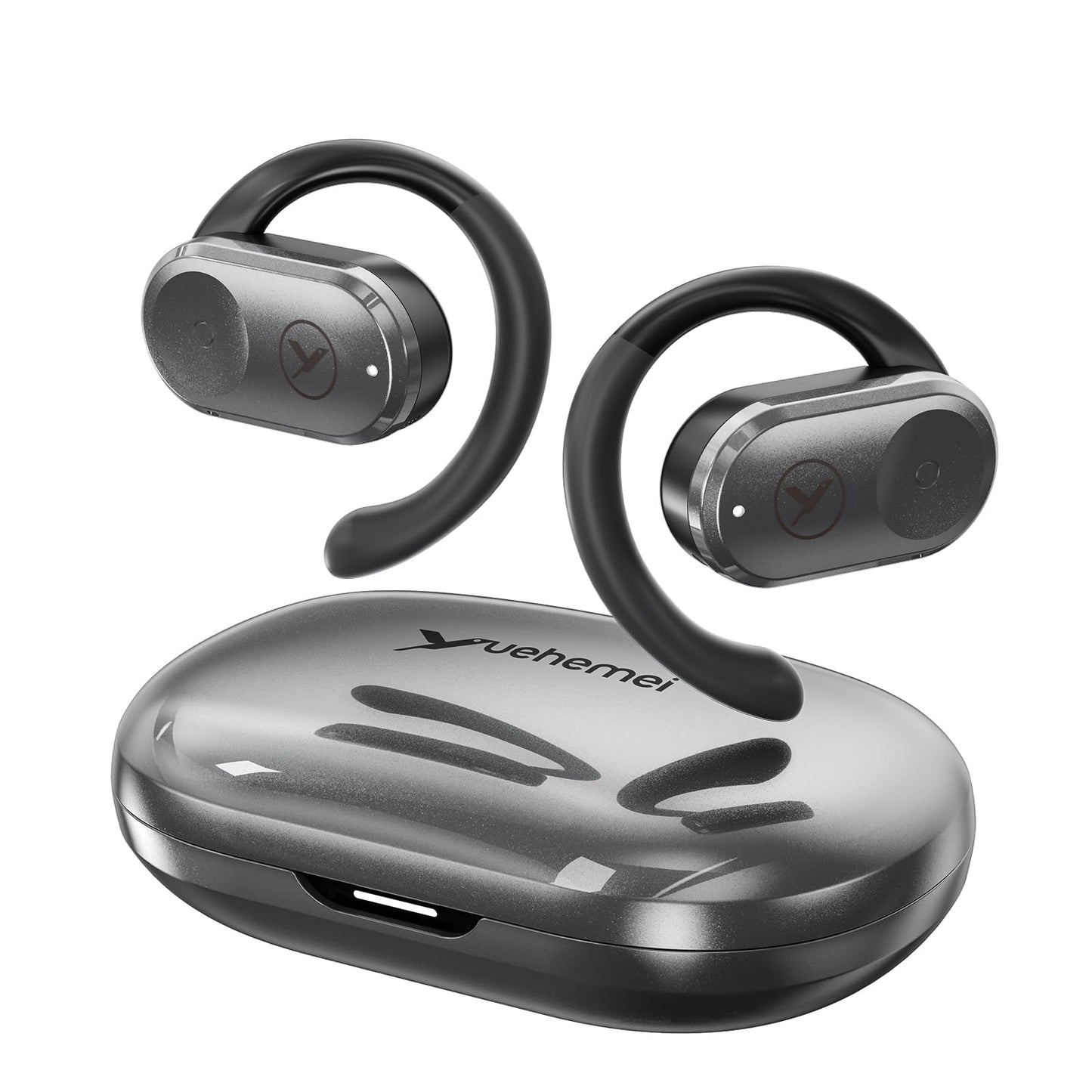 YUEHEMEI Open-Ear Headphones, Wireless Bluetooth 5.3 Earbuds, Comfort and Stable Fit, 16.2mm Drivers, Clear Calls, Sweat Proof, 30H Playtime…