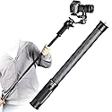 SHINEWEE Carbon Fiber Extension Pole - 4-Section Fast Twisting Lock Design | 1/4" Screw Mount for Camera, Phone, Gimbal & Stabilizer | Lightweight