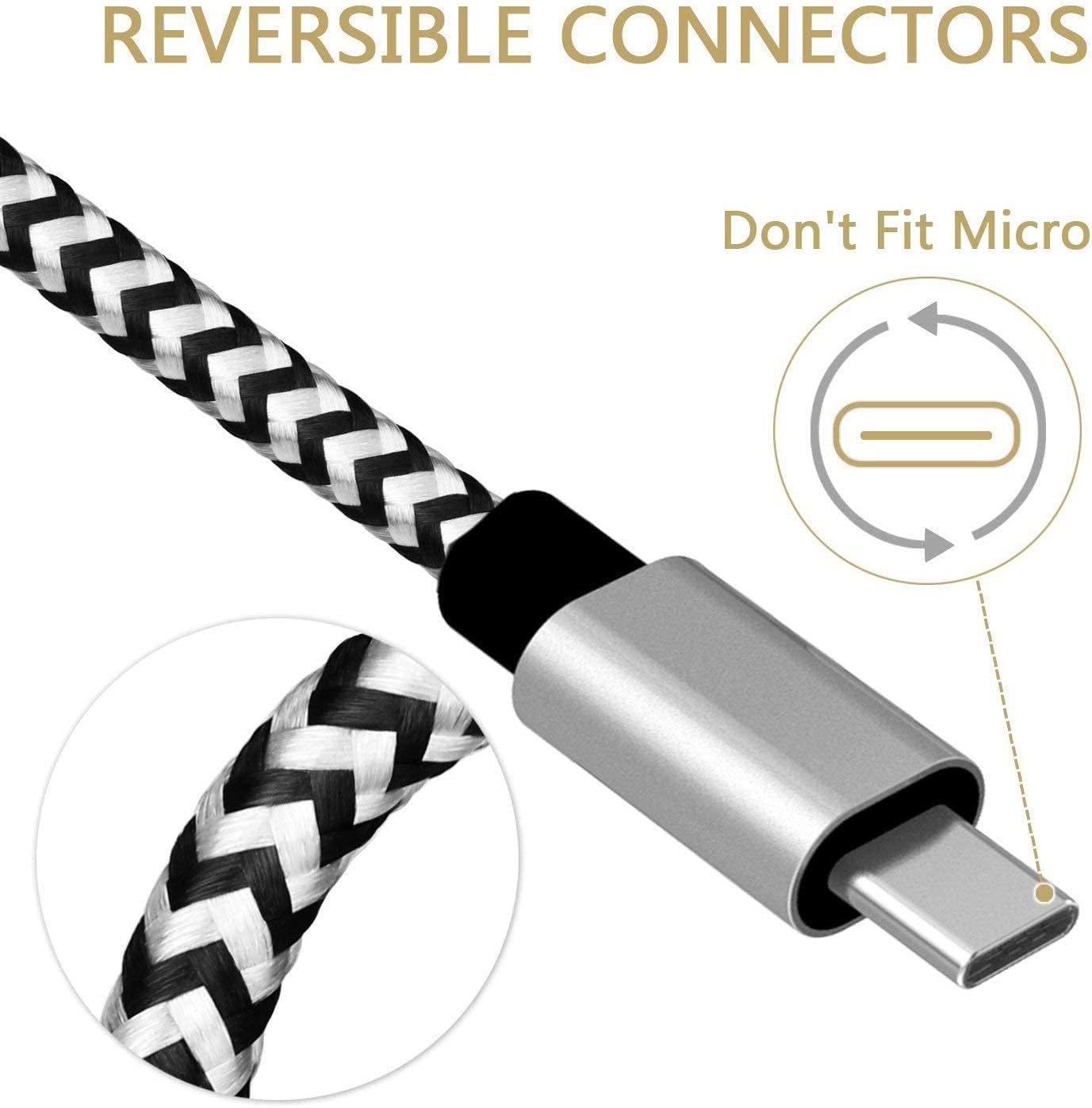 DEEGO Type C Charger Cable,15FT Long USB A to C Cable Compatible with Google Pixel 4 XL,Samsung S10 S9 Plus S8, Galaxy Note 10, LG V30, Braided