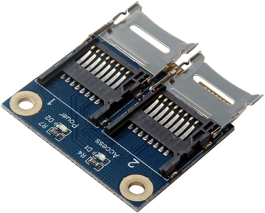 Sintech Dual Micro SDXC SDHC SD to Mini PCI-e Adapter Card with Half Bracket