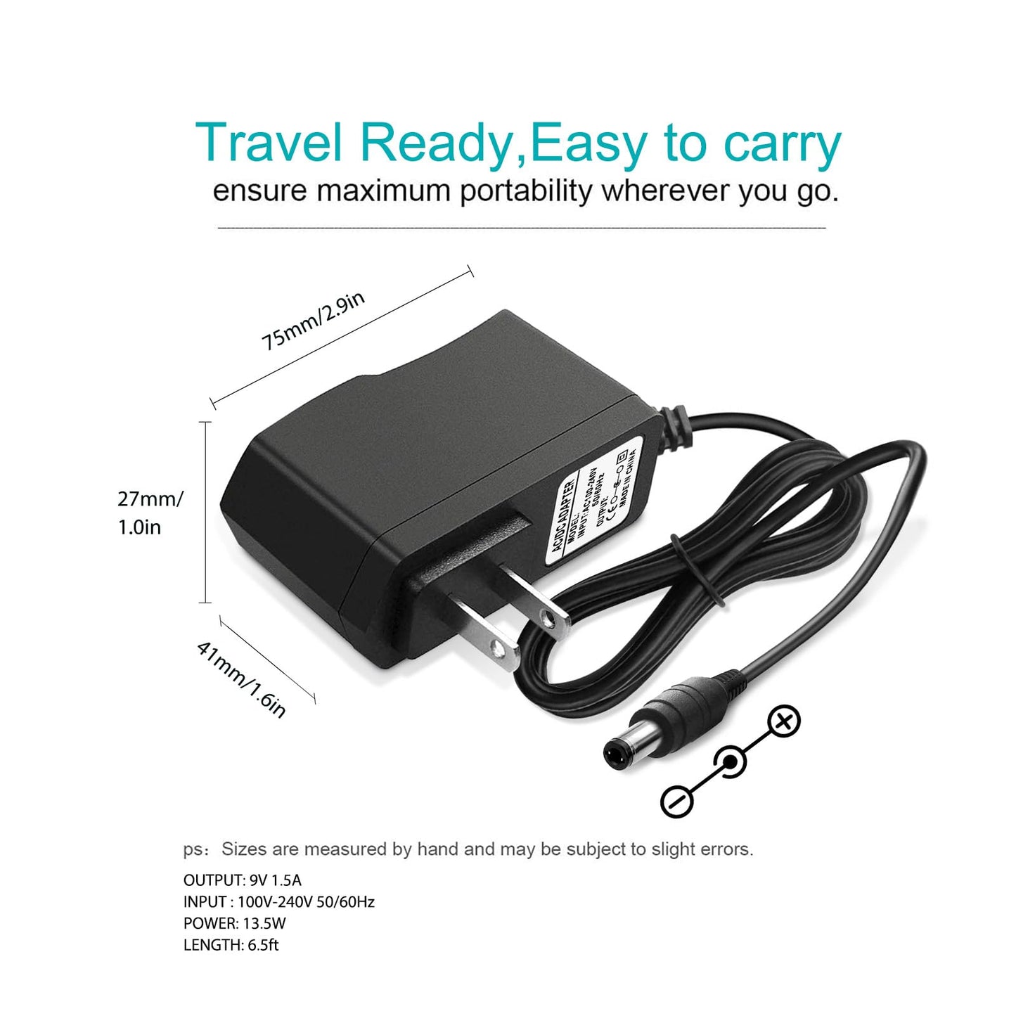 ycwwzzh 9V AC/DC Power Adapter Charger Compatible for DYMO LabelManager LM-160 500TS 100 150 220 P 350 LM210D LM-200, Rhino 6000 5200 4200 Handheld…