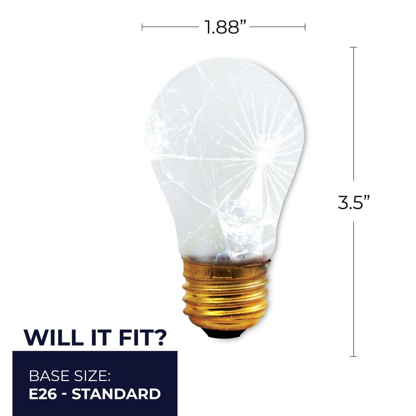 Bulbrite 40A15/TF Shatter Resistant 40W A15 Incandescent Light Bulb, E26 Base, 2700K Warm White, Dimmable, Frost Finish (2 Pack)