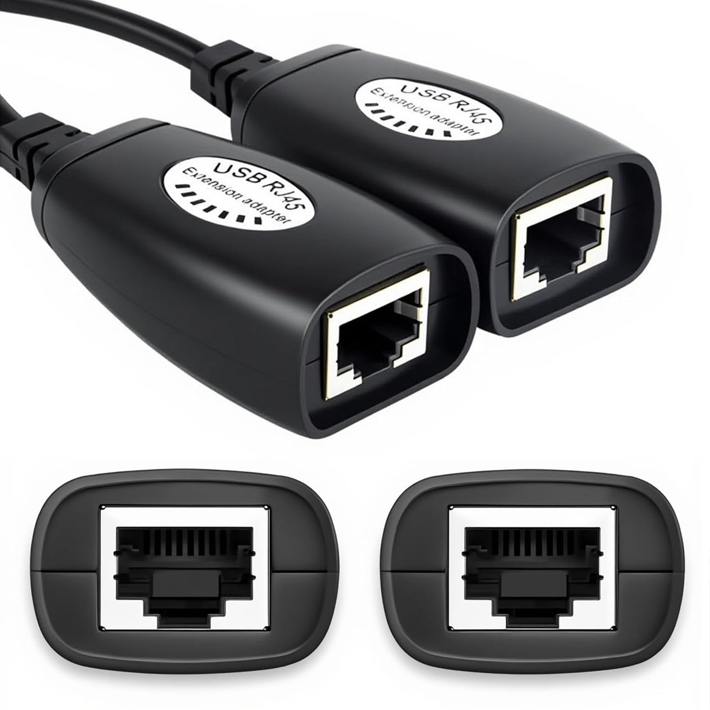 OUOU USB 2.0 to RJ45 Adapter RJ45 LAN Cable Extension USB Extender Over Cat5/Cat5e /Cat6 Cable