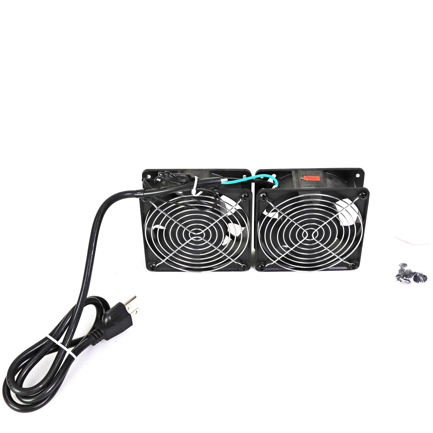 AEONS Quiet Wall Mount Cabinet Server Rack Roof 120mm Cooling Fan System - Cooling AV Home Theater Network 19” Rack Enclosure - Dual 2pc Kit Aluminum