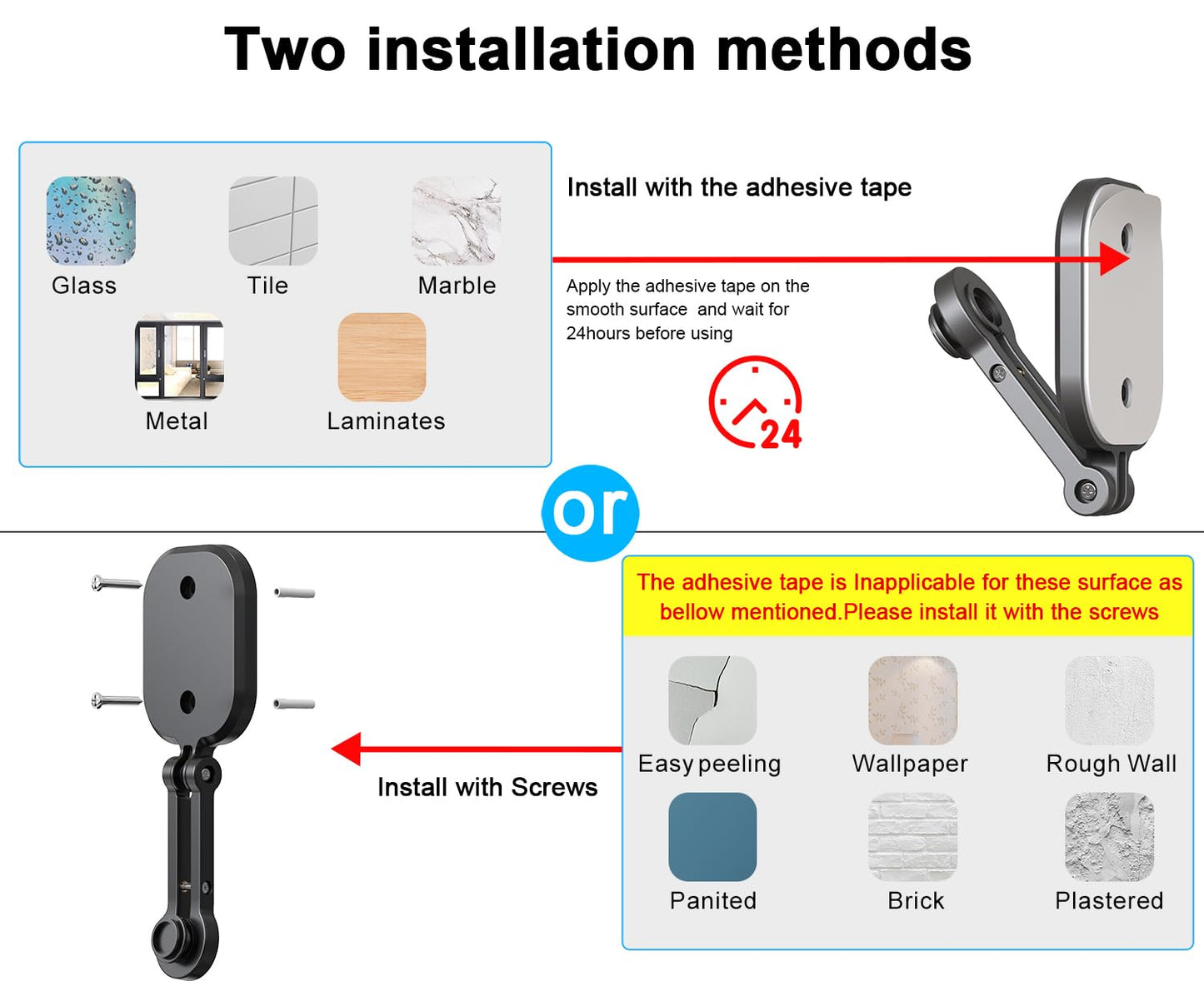 2 Pack Wall Mount for All-New Blink Outdoor (4th Gen, 3rd Gen) & Blink XT / XT2, Mini Camera Mounting Bracket, Adjustable Ceiling Mount