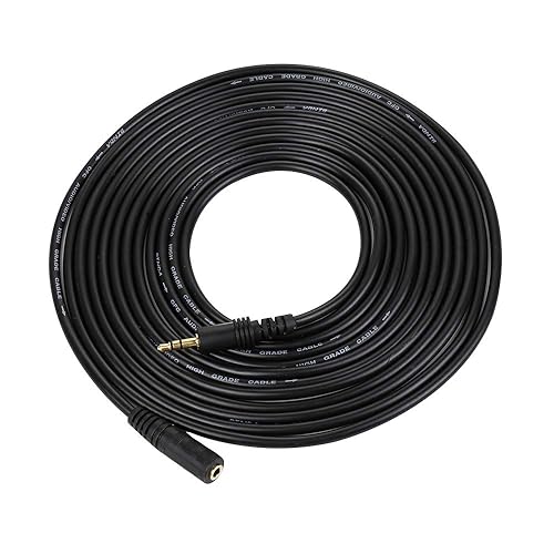 DTOL MC 3.5mm Audio Cable - 3.5mm TRS Female to Male 15ft Extension Cord for Microphones, Headphones, and More