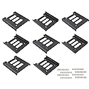 PHITUODA 8Pcs 2.5" to 3.5" SSD HDD Hard Disk Drive Bays Holder Metal Mounting Bracket Adapter with Screws for PC