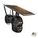 S600 4G LTE Security Camera Outdoor, Solar Powered Cellular Security Camera Wireless, Pan Tilt 360°View Full,1080P Night Vision, 2 Way Talk, PIR