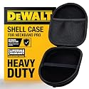 DEWALT Heavy Duty Protective Headphone Case for Neckband Earbuds, Compact Lightweight w/EVA Earphone Hard Shell Case, Headset Travel Carry Shockproof