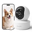 ANCARLA Security Camera Indoor, Cameras for Home Security Indoor, 360° Pan&Tilt, Pet/Dog/Baby Camera with Phone App, Motion Detection and Tracking