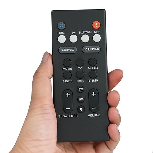 Replacement Remote for Yamaha VCQ9140 Sound Bar Remote Control for YAS-109, YAS-209, ATS-1090, ATS-2090, ATS1080, ATS-1080, YAS1080, YAS-1080, VAF7640