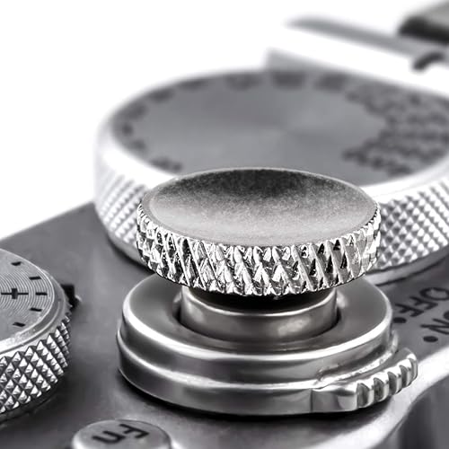Fuji Shutter Release Button Accessories: Fujifilm Camera Soft Shutter Button - Silver Shutter Button for Canon Nikon Leica Film X100V X100F Xt5 Xt4