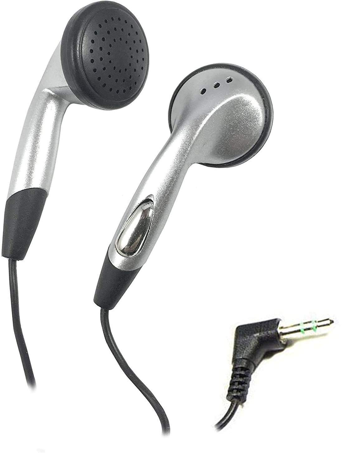 SmithOutlet 500-Pack Bulk Earbuds for Schools, Students, Classrooms - Individually Packaged - 3.5mm Wired Plug - Part SG-ID8-500 - Silver