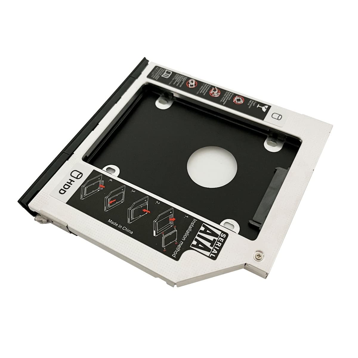 2nd HDD SSD Hard Drive Optical Bay Caddy Frame Tray Bracket for Dell Latitude E6440 E6540 Precision M2800 with Ejector + Bezel/faceplate