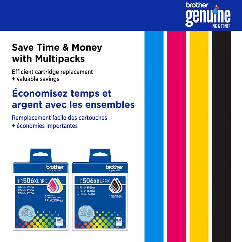 Brother Genuine LC506XL3PK X2 High Yield Color Ink Cartridge Packs (6 Cartridges Total) for MFC-J4355DW MFC-J4555DW MFC-J6560DW MFC-J6960DW