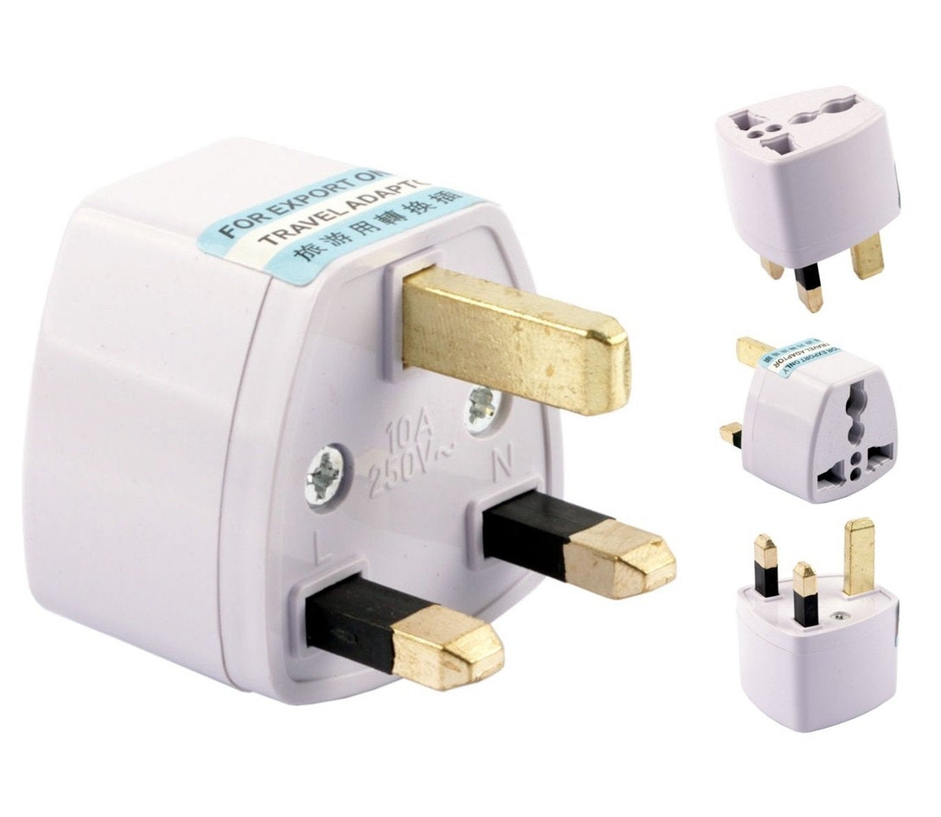 ANRANK UN6688AK 2 Packs Universal EU/USA/AU to UK GB England AC Power Plug Adapter Travel Converter
