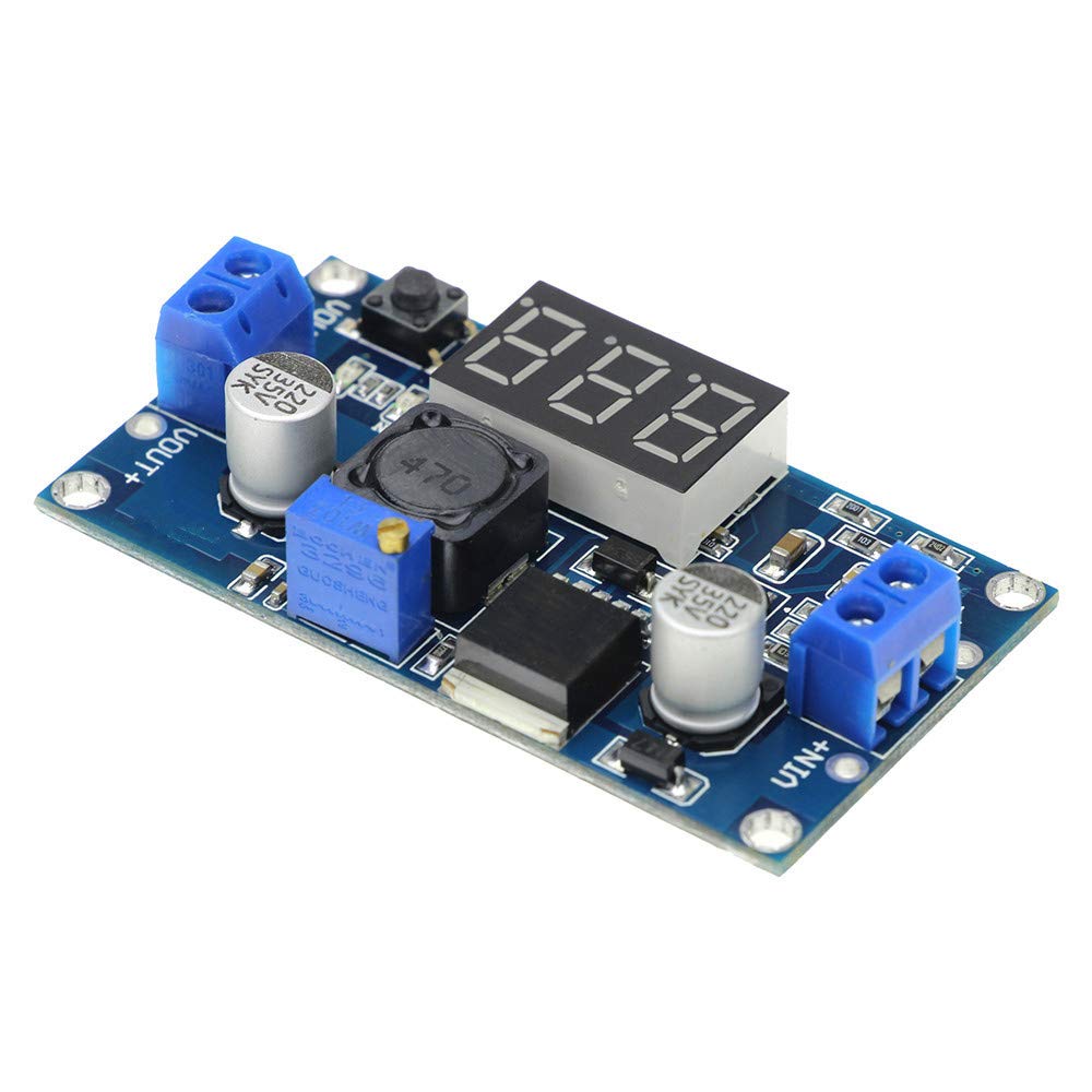 QEBIDUM 2 Pack LM2596 Buck Converter, Switching Regulator Module DC to DC Voltage Step Down Synchronous Adjustable 36V 24V to 12V 5V DIY LM2596S…
