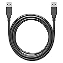 BesCable USB to USB Cable - Superspeed USB 2.0 Type A Male to Type A Male 24 / 28AWG Cable 7 Feet - Black