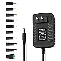 Arybroourd DC 12 Volt 1.5 Amp Switching Power Supply, 100-240V 50-60Hz AC to DC 12V 1.5A 18W Power Supply Cord Adapter with 5.5mm x 2.5mm Barrel…