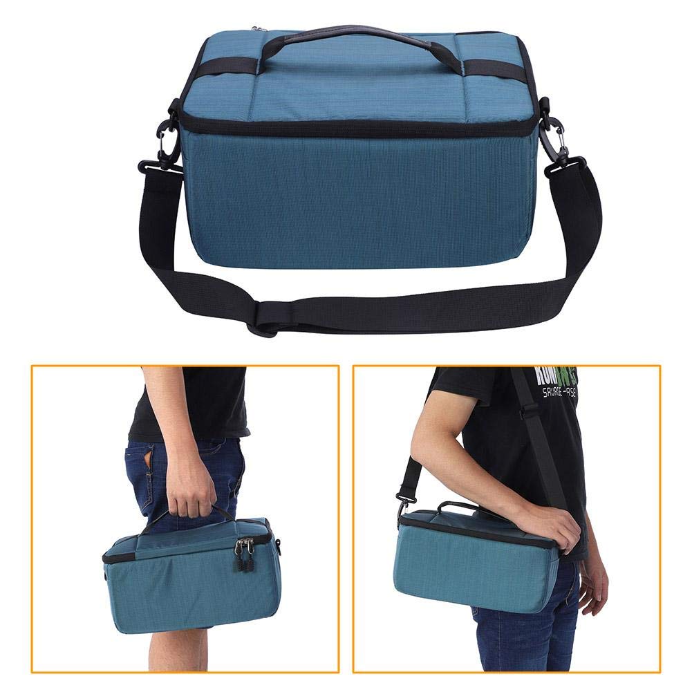 Acouto camera lens case, Protective Insert Partition Handle Camera Lens Bag Case Pouch, Camera Liner Bag, Zipper DSLR Camera Bag(Blue)