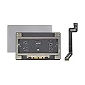 ICTION New Trackpad Touchpad with Flex Cable Replacement for MacBook Pro Retina 15.4" A1990 2018 2019 Year (Space Gray)