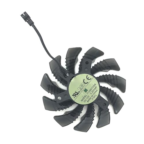 2pcs/lot T128010SM 75mm DC 12V 0.20A Graphics Card Fan Replacement for GIGABYTE Video Cards Cooling (1pcs (2pin))