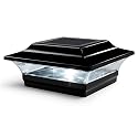 Classy Caps SL214B 5x5 Imperial Solar Post Cap - Black - High-Performance Solar LED, Durable Cast Aluminum with Powder-Coated Finish, Fits Over an