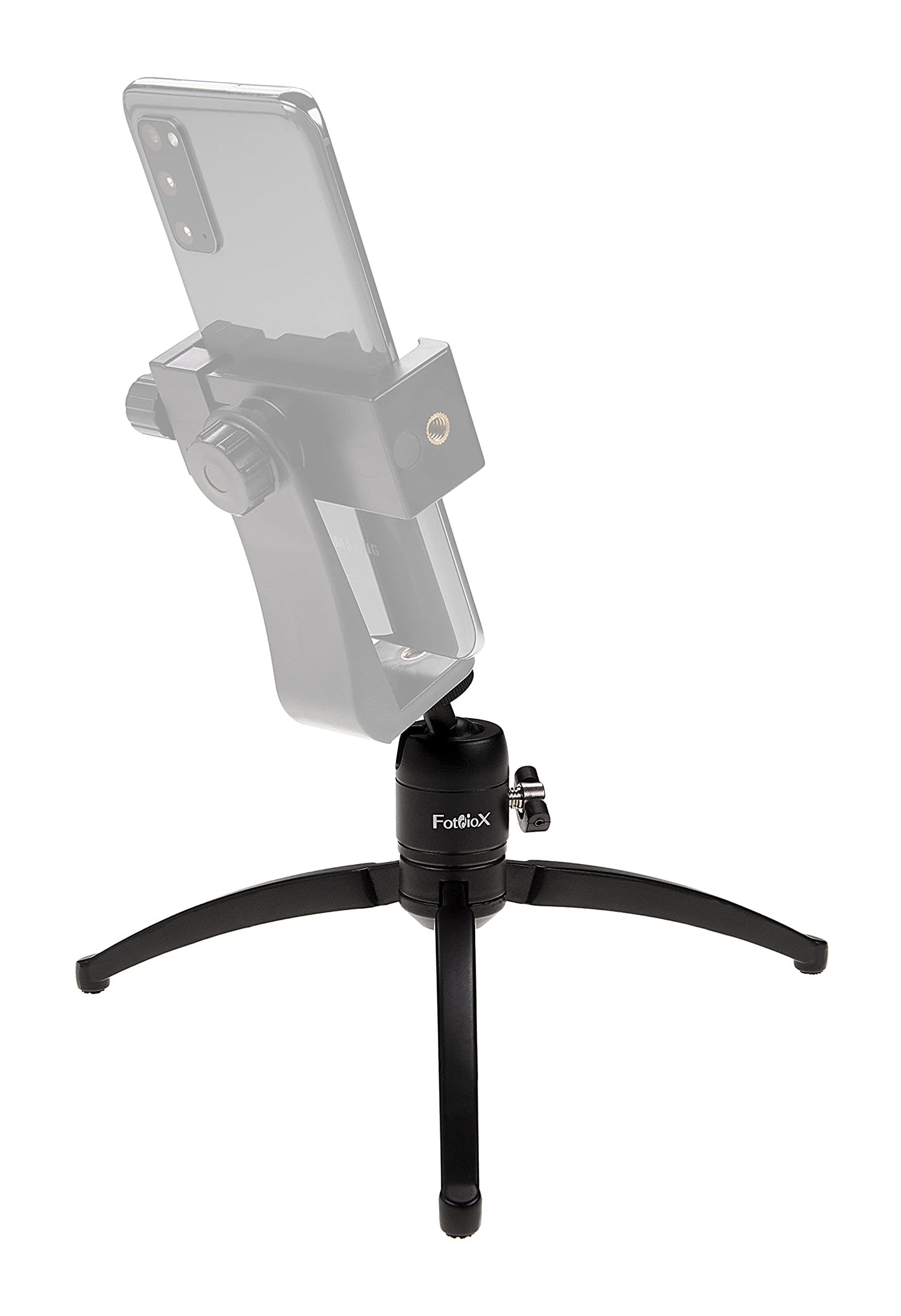 Fotodiox Pro Heavy Duty Tabletop Arched-Leg Tripod - All Metal, Foldable with Pan/Swivel Ballhead for Cameras, Monitors, LED Lights, Flashes, Mic