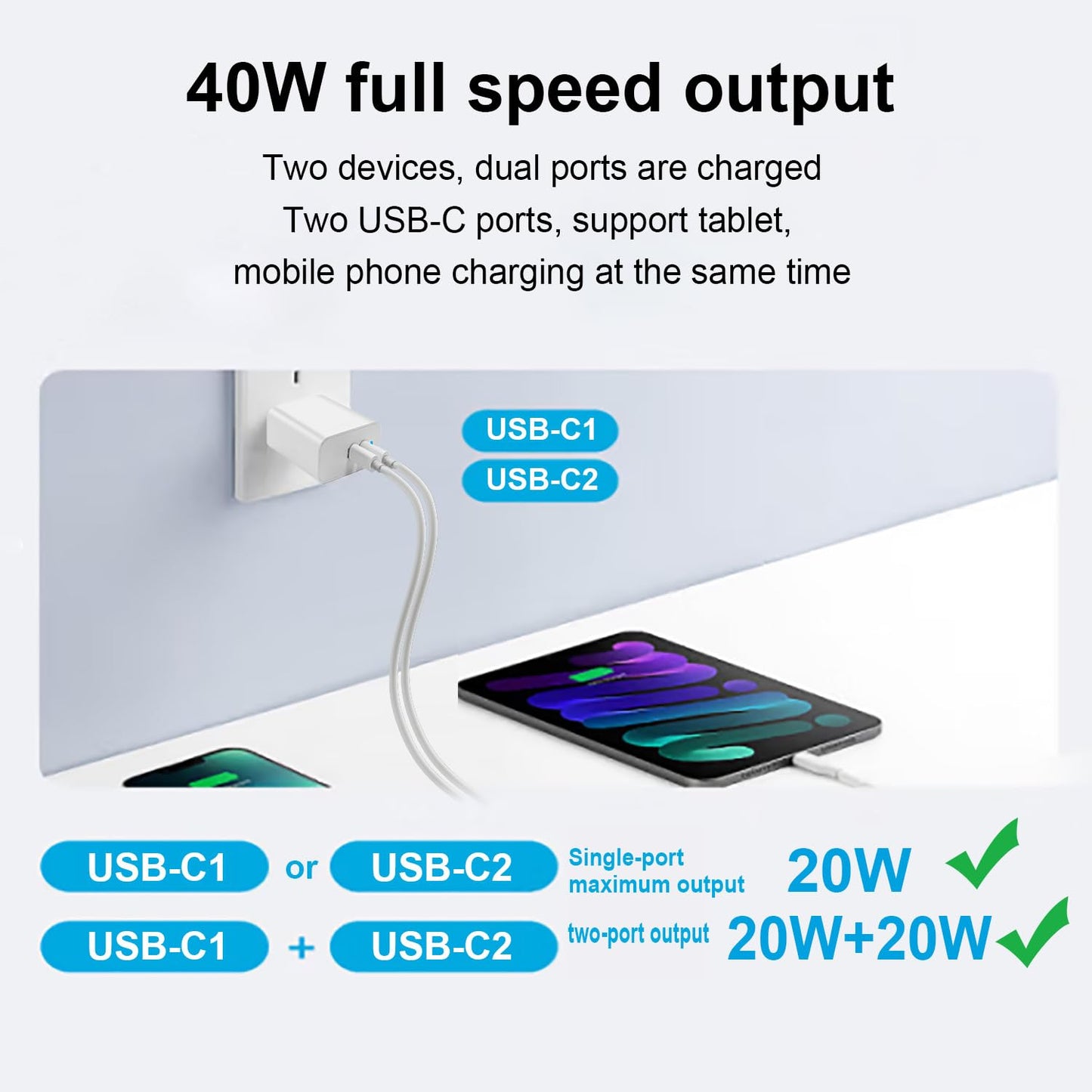 iPhone 17 16 15 Charger Fast Charging 40W USB C Charger Block Type C for iPhone 17 Pro Max/17 Pro/17/, 16 15 Pro Max/16 15 Pro/16 15,iPad Pro/Air