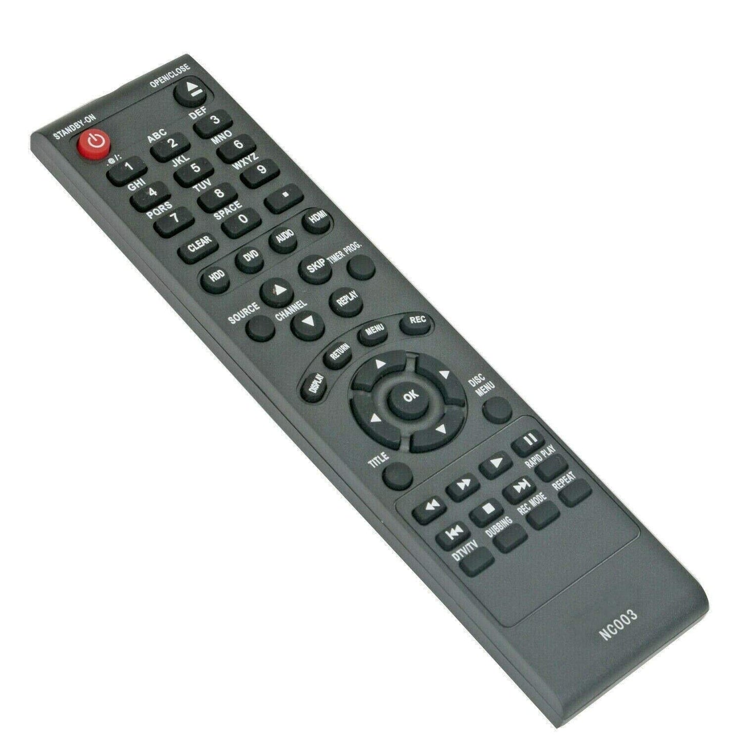 New - Remote Control NC003 Replace for Magnavox Recorder MDR533H/F7 RMDR537H/F7 MDR515