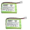HQRP 2-Pack Phone Battery Compatible with General Electric GE 5-2459 52459 Thomson 2-2522 5-2548 52548 27831 Replacement Cordless Telephone