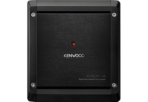 Kenwood X301-4 Class D 4-Channel Power Amplifier with 2 Ohm Load Stability Black