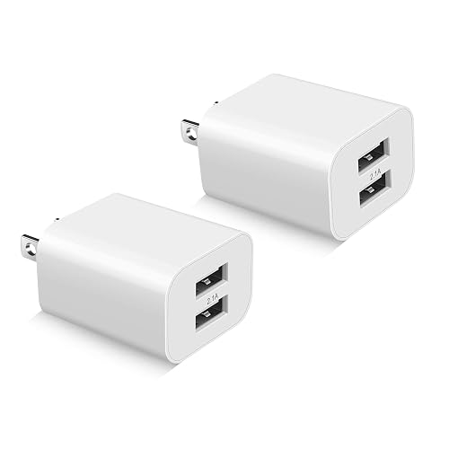 USB Wall Charger Block 2Pack Dual Port Cube Plug Power Charging Adapter Brick for Apple,for iPhone 16/17/Air/15/14/13/12/XS Max/XR/X/8/8