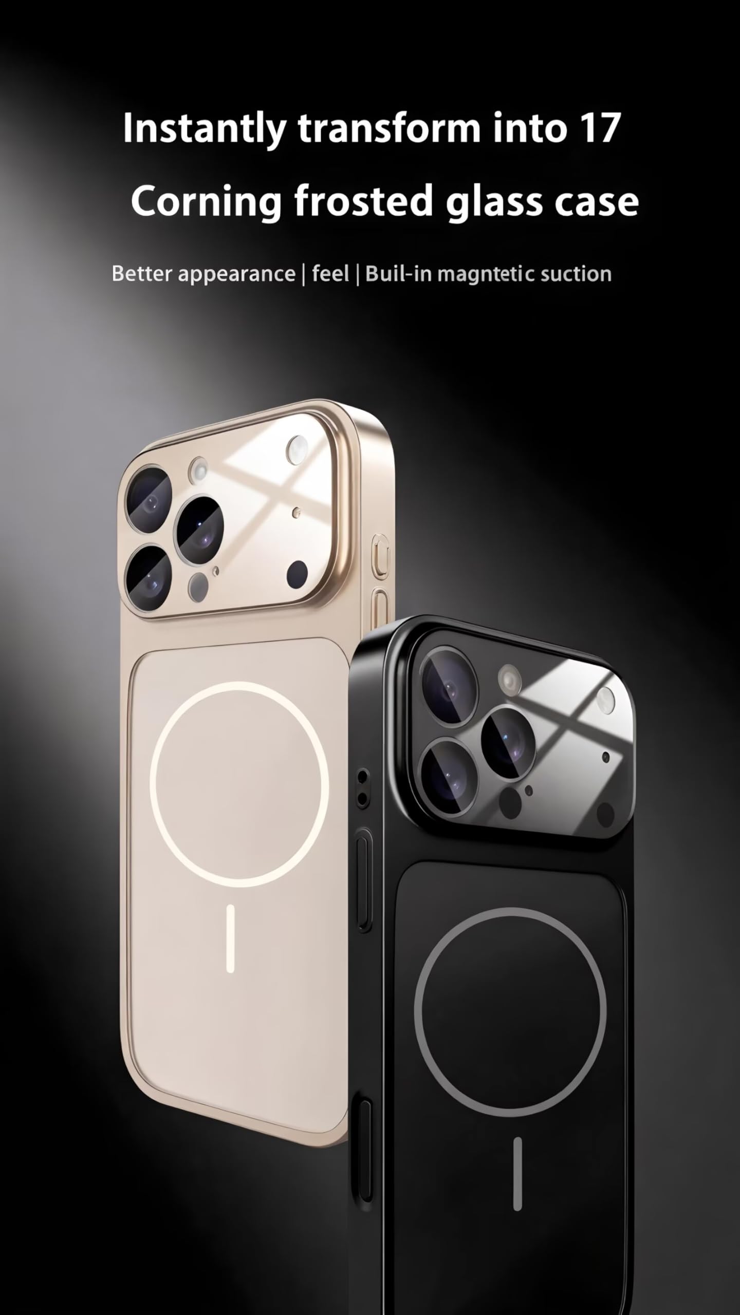 Erlova Designed Magnetic Series for iPhone 15 Pro Max Case,Black