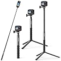 AKASO 47" Extendable Selfie Stick and a Tripod Stand Action Camera Accessories for GoPro Hero 13/12/11/10/9/8/7/Max/DJI Osmo Action/AKASO 360